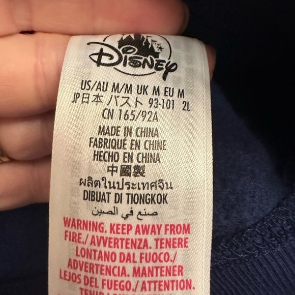 Walt Disney World sweatshirt 50th Anniversary year blue size medium crop hoodie - Picture 5 of 9